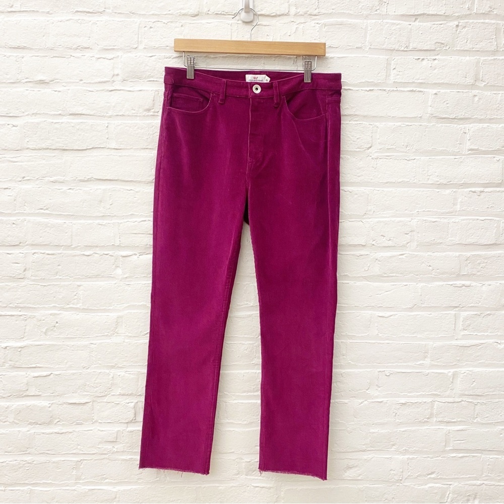 Vineyard Vines || Straight Leg Cords Corduroy Pants Raw Hem Cranberry 29 NWT